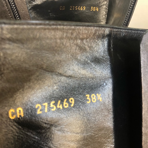 YSL Tribute Black Platform Knee High Boot 38.5 - Picture 10 of 14